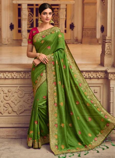 Dark Green Colour Ruby Vol 1 New Latest Designer Festive Wear Silk Saree Collection 2302